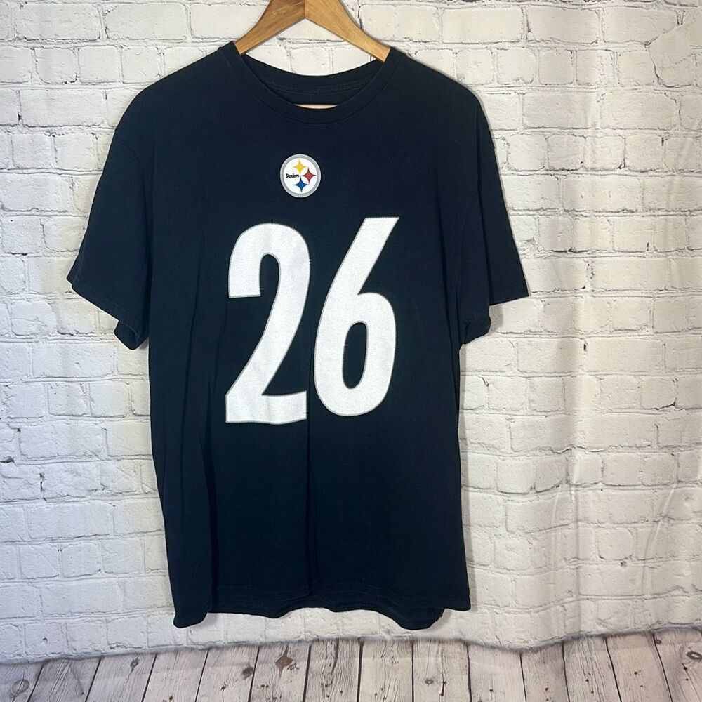 Pittsburgh Steelers Men's‎ T-Shirt NFL Le'Veon Bell 26  Size L Large Majestic